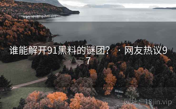 谁能解开91黑料的谜团? · 网友热议97