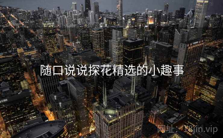 随口说说探花精选的小趣事